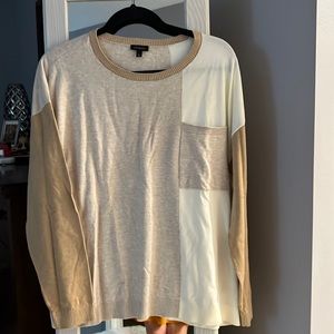 Talbots color block sweater. 60/40 Cotten rayon blend. Never worn